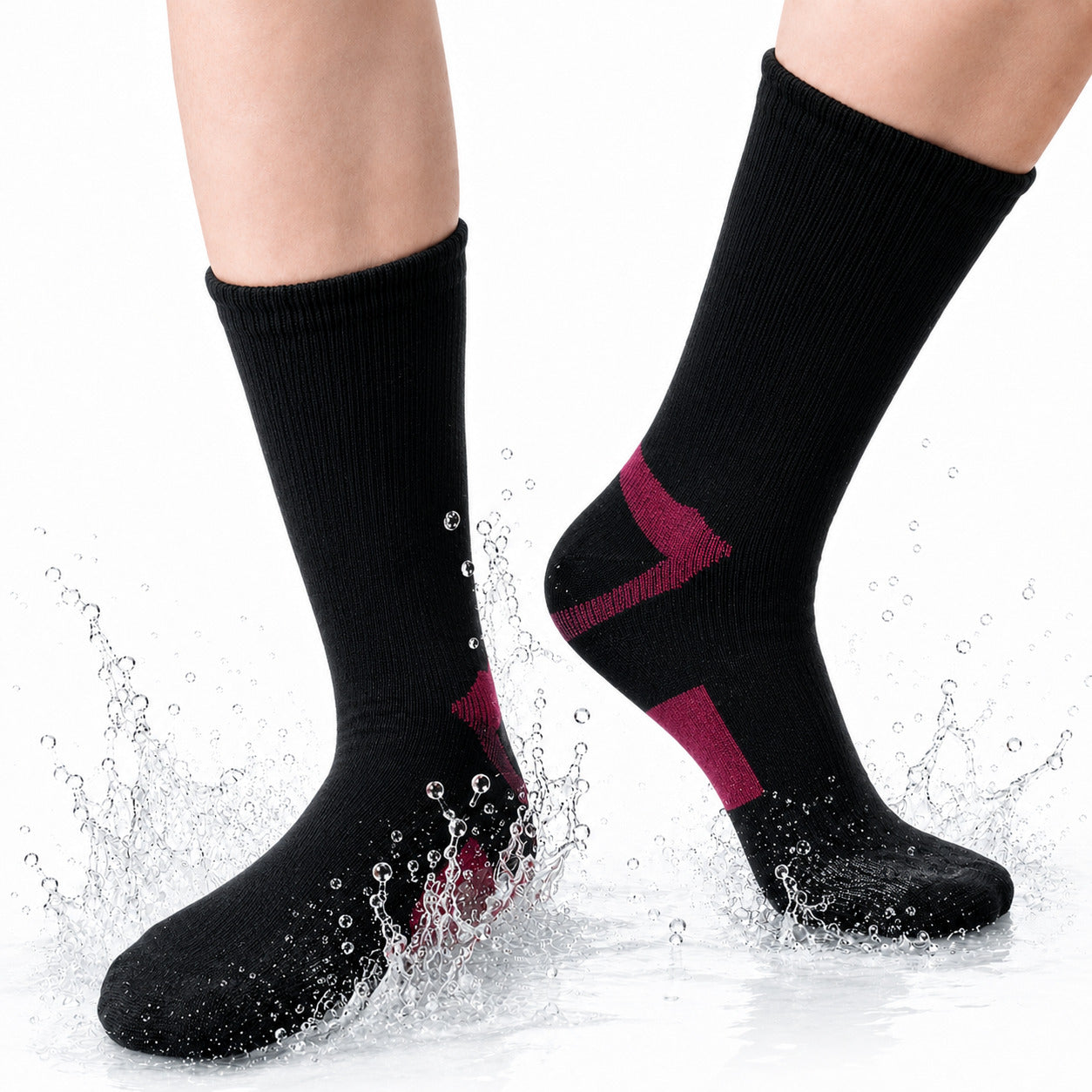 DryShield™ Waterproof Socks - Rose Red